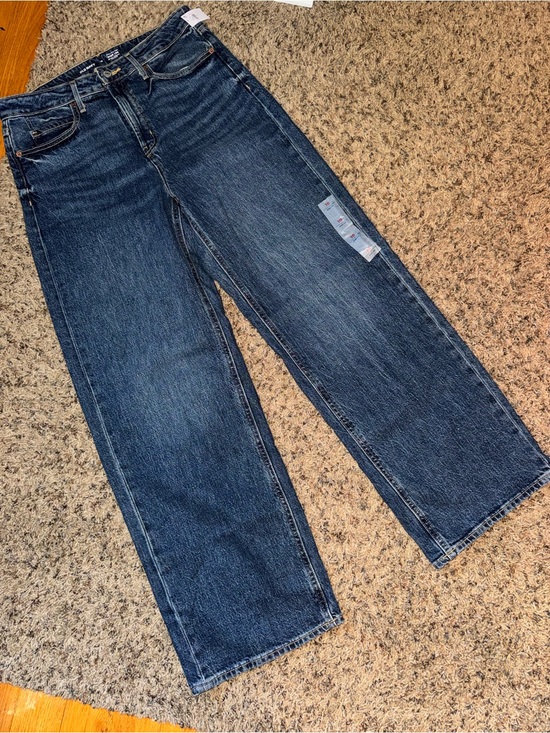 Old Navy Denim - Old Navy womens Dark Blue Relaxed Straight Jeans